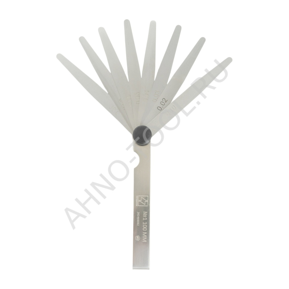 Набор щупов №1 (0.02 - 0.1мм), 9 пластин, 100мм ГОСРЕЕСТР 90277-23 ТОЧИНТЕХ