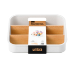 Органайзер bellwood, 26х13 см, белый/натуральное дерево