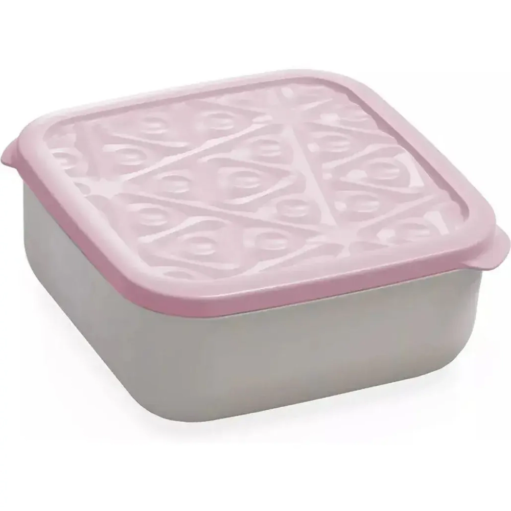 Контейнер квадратный Flexo 2,7л (розовый)
