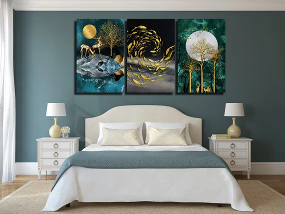 Модульная картина "Триптих современного искусства"