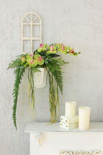 Настенная композиция в кашпо "Цветы" 67*57*23 см