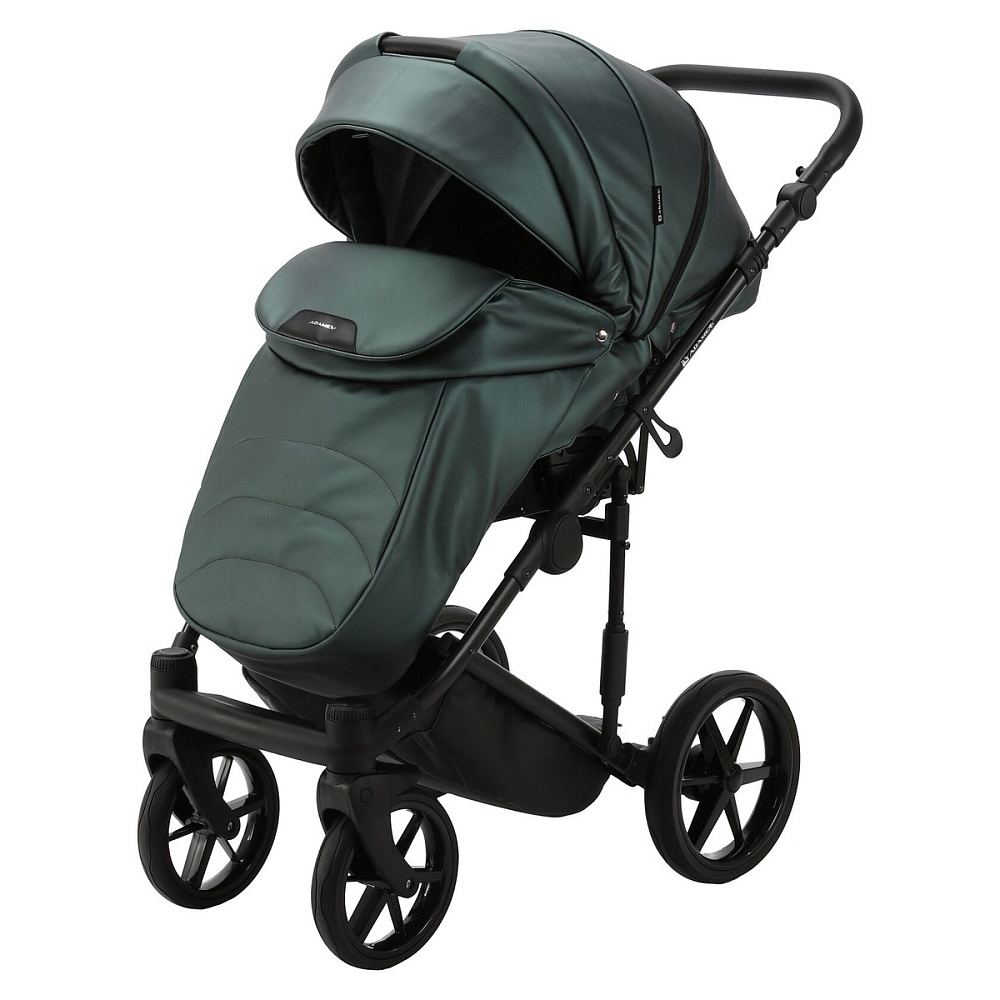 Детская коляска Adamex Zico Deluxe 3 в 1 Z-SM15 Т.ЗЕЛ. КОЖА