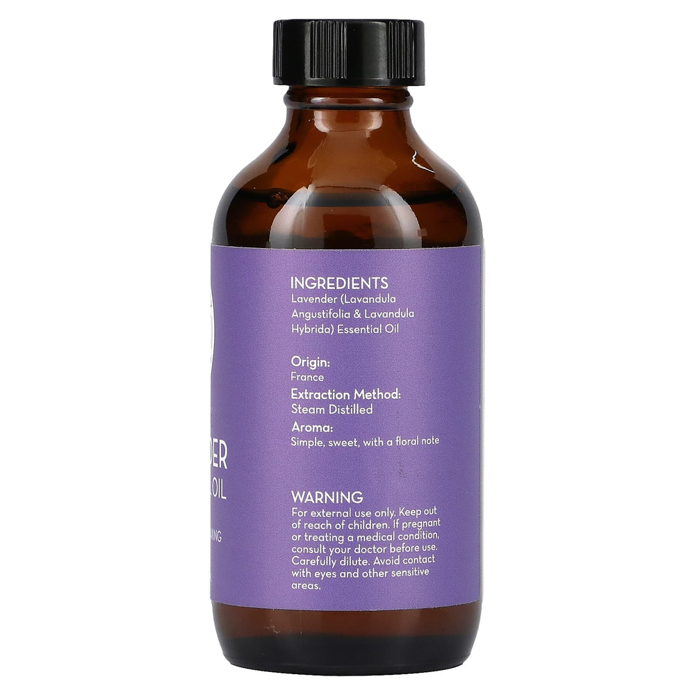 Pure Body Naturals, 100% чистое эфирное масло лаванды, 120 мл (4 жидк. унц.)