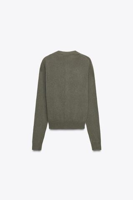 ZARA КАРДИГАН ИЗ 100% КАШЕМИРА, ЗЕЛЕНЫЙ