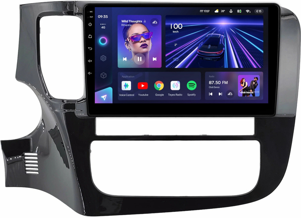 Магнитола Mitsubishi Outlander 3 2012-2022 (левый руль) - Teyes CC3L монитор 9" IPS на Android 10, 8-ядер, CarPlay, 4G SIM-слот