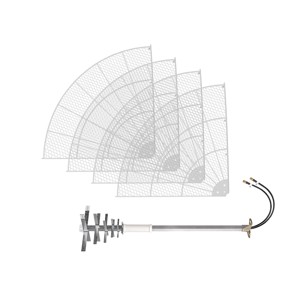 Параболическая 4G MIMO антенна KNA21-700/2700, 21 дБ /разъёмы - SMA(male)/