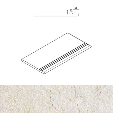 Угловая ступень CONTEMPORA X2 PURE GRADINO ROUND GRIP SX левая (620040000045)