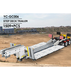 Конструктор RCM прицеп - открытая низкая платформа (1529 деталей) для тягача YC-22013
