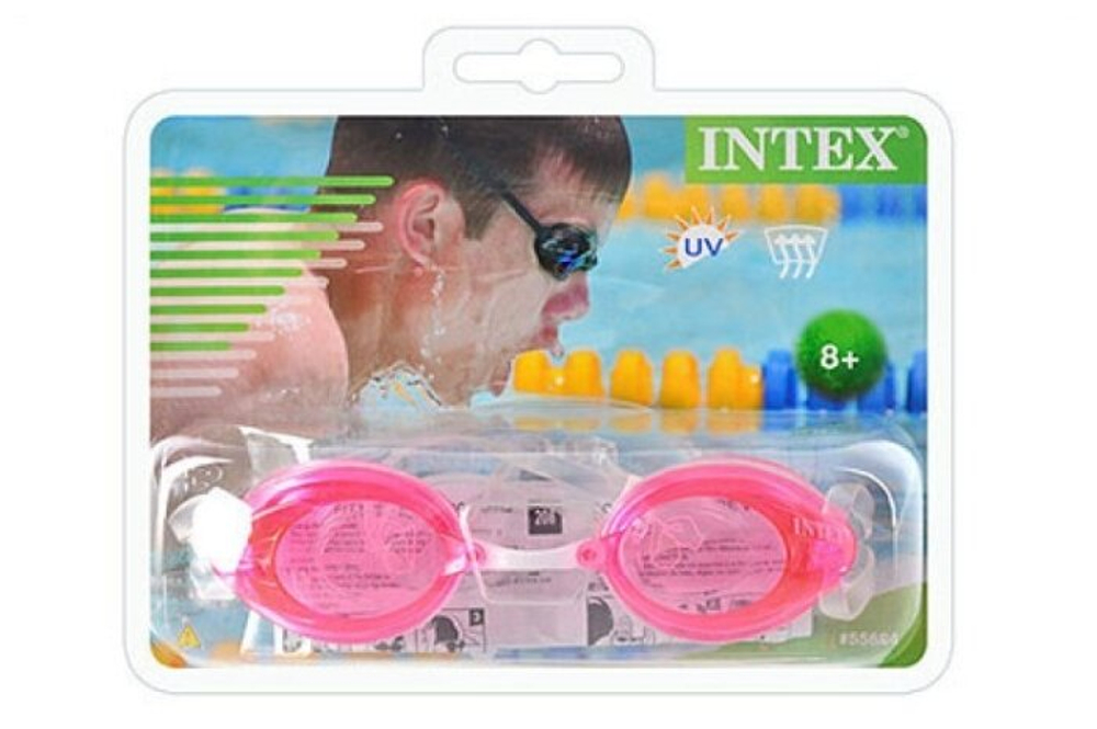 Очки для плавания Intex 55684 "Sport Relay" от 8 лет, розовые