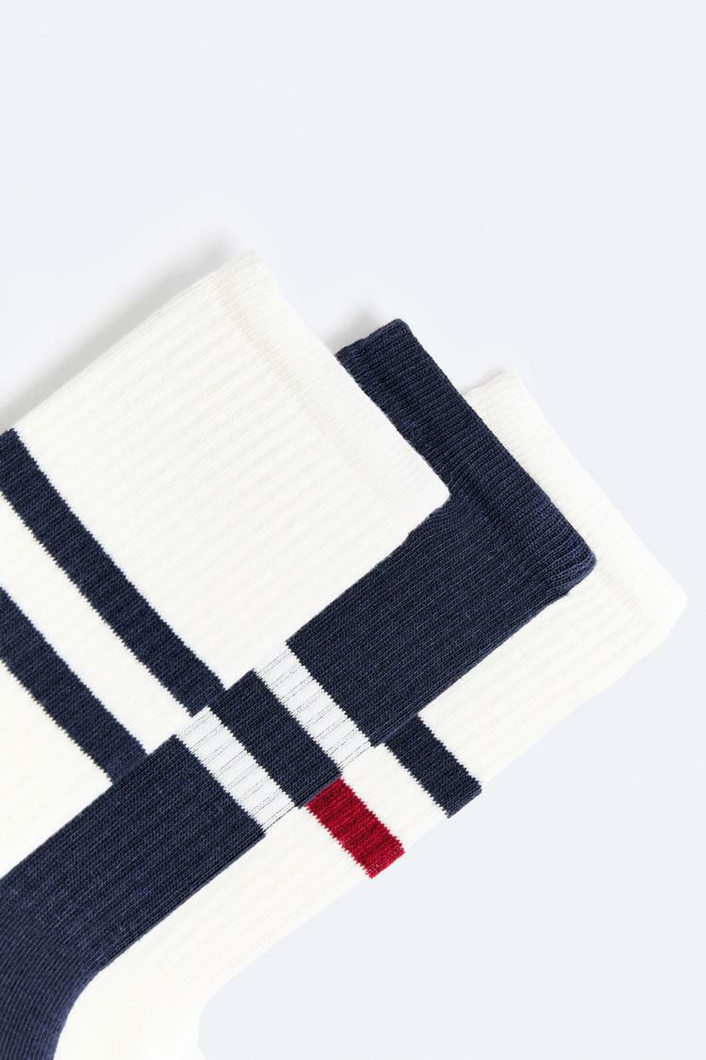 ZARA УПАКОВКА ИЗ 3 ПОЛОСАТЫХ НОСКОВ, РАЗНОЦВЕТНЫЙ