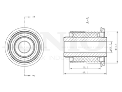 Сайлентблок переднего нижнего рычага UNIO RMP-20571