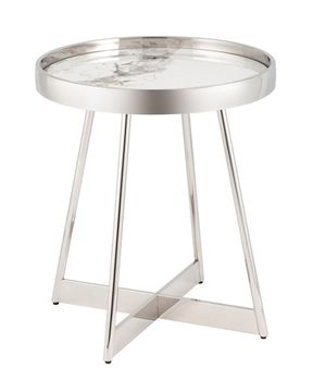 Журнальный столик Гера 50*50 см сталь серебро