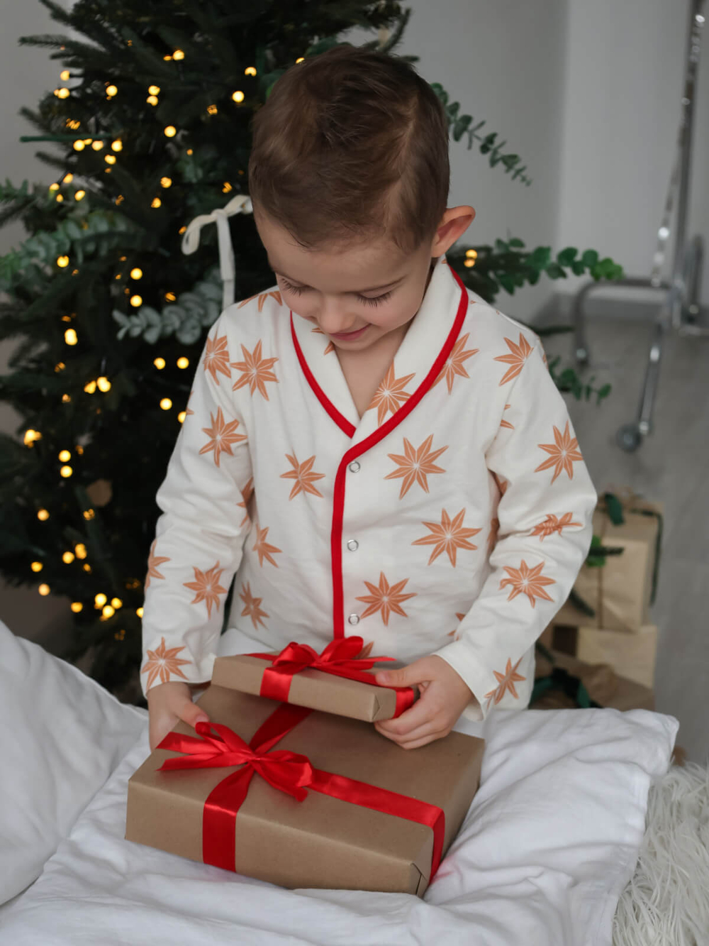 Пижама с воротником Mjölk Анисовые звёздочки