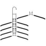 Вешалка многофунциональная «ИДЕЯДОМА», цвет металл, 5 отд, 37*41см (Лейбл Селфи)