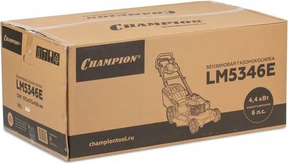 Газонокосилка бензиновая CHAMPION LM5346 E самоходная LM5346E