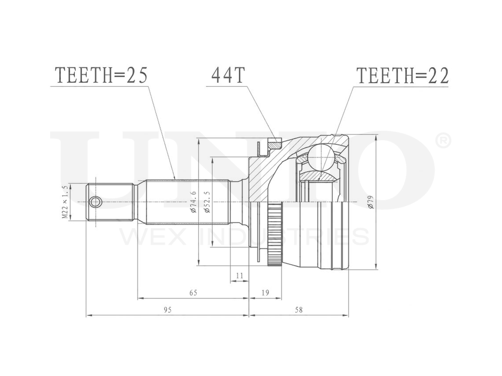 ШРУС внешний UNIO CVJ-20283