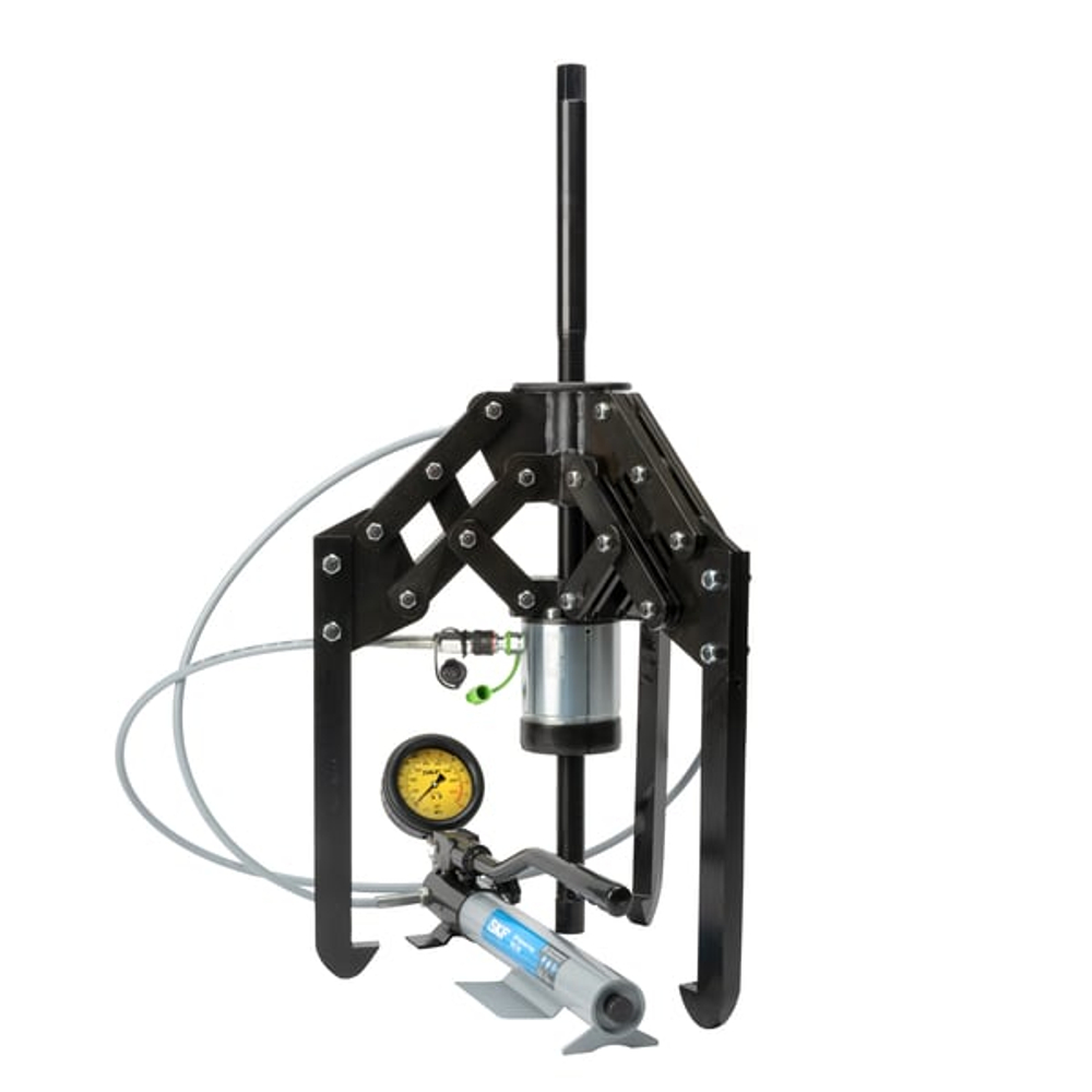Hydraulically-assisted heavy duty jaw puller with Hydraulic pump with large oil container TMHP 30/170