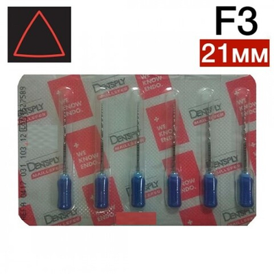 ProTaper ручной 21мм F3, ПроТейпер (6шт.), эндодонтические файлы