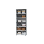 Шкаф для одежды угловой с полками и штангой Белое сияние/Белый снег софт 89х89х221 см