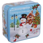 Банка жестяная «Сказочный Снеговик» 1500мл, 15*15*6,5см