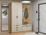Прихожая Стиль-03 Cream Silk Дуб Вотан