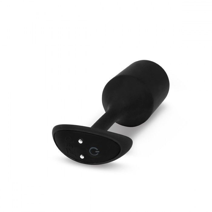 Черная пробка для ношения с вибрацией Snug Plug 4 - 14 см.