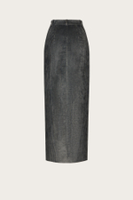 ЮБКА ИЗ СЕРОГО ВЕЛЮРА