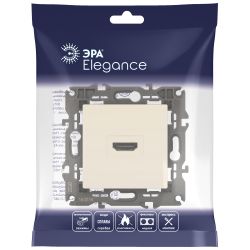 14-3114-02 ЭРА Розетка HDMI, IP20, Эра Elegance, сл.кость | Elegance Слоновая кость
