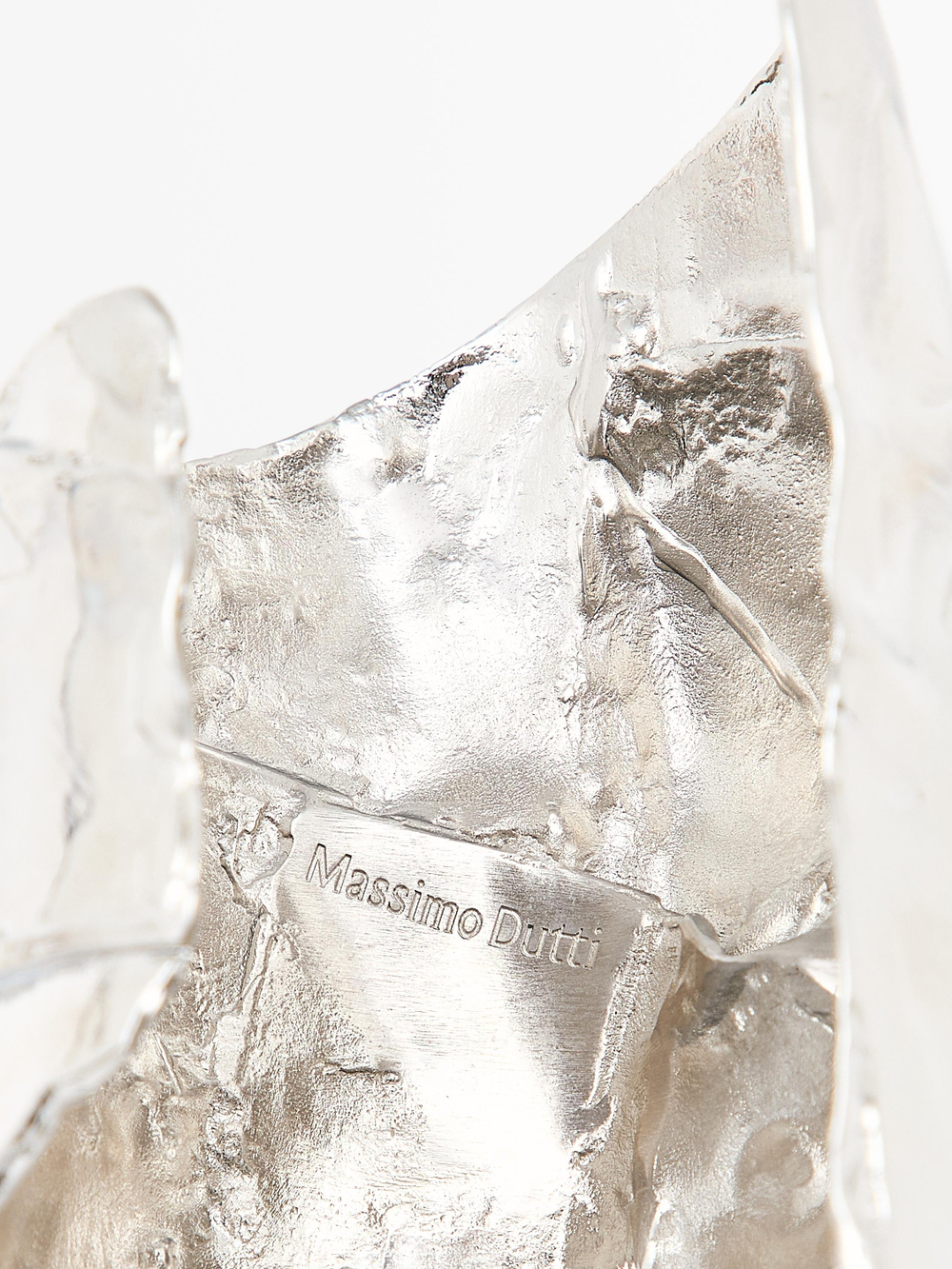 Massimo Dutti Серьги-каффы асимметричной формы, серебряный