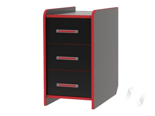 Тумба КЛ 9.3 (черный/красный)