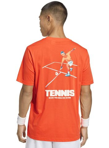Мужская теннисная футболка Adidas Hot Egg Graphic - pure orange