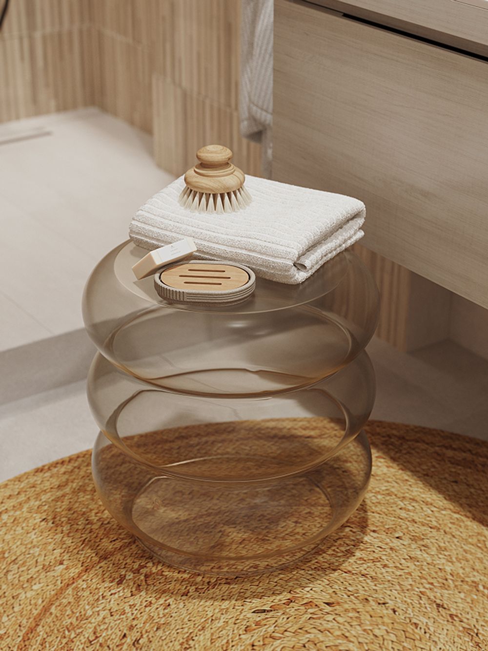 Столик приставной Vivlend, Ø38 см, серо-зеленый