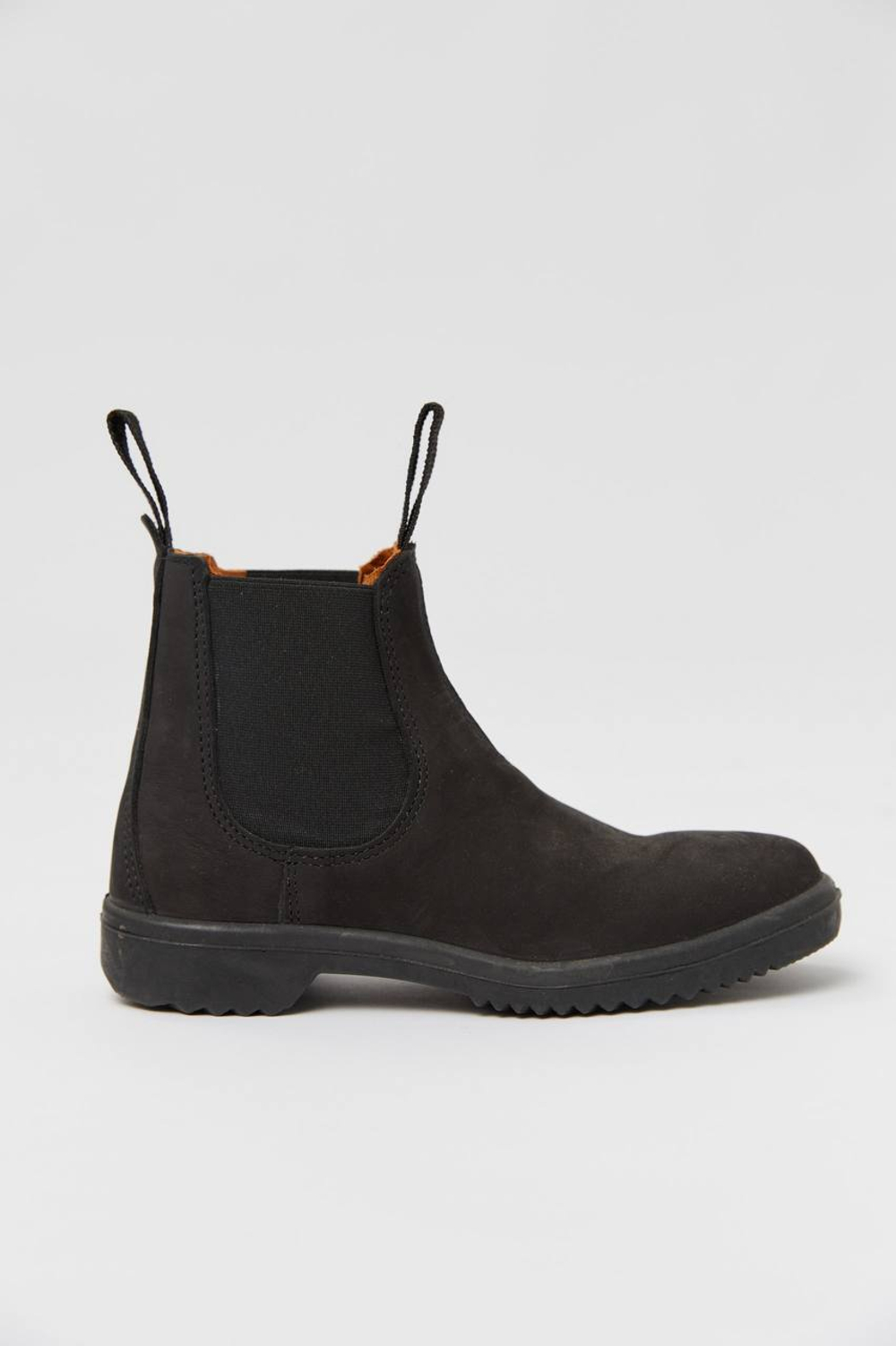 Челси из черного нубука с мехом