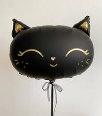 КОТ Шар-фигура, фольга, "Кошка. Голова", черный (PartyDeco), 19"/48 см (БГ-20)