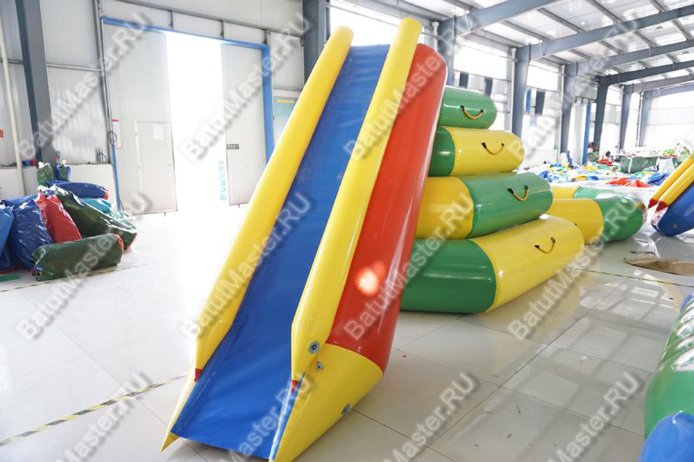 Элемент для аквапарка «Веселые ярусы» желто-зеленый, 9*4.5*22 м