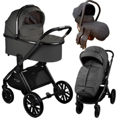 Детская коляска AmaroBaby Motus Premium Ecco 3 в 1 серый