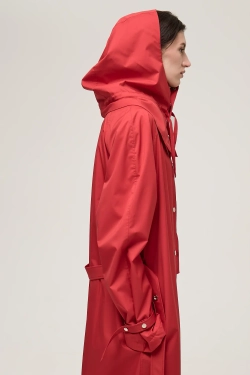 Плащ со съемным капюшоном