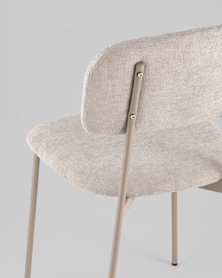 Стул Chao серая ткань, серые ножки металл 