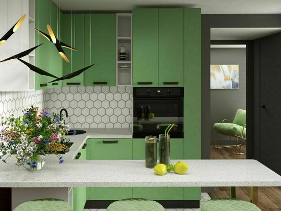 вариант компоновки модульная кухня ОСЛО