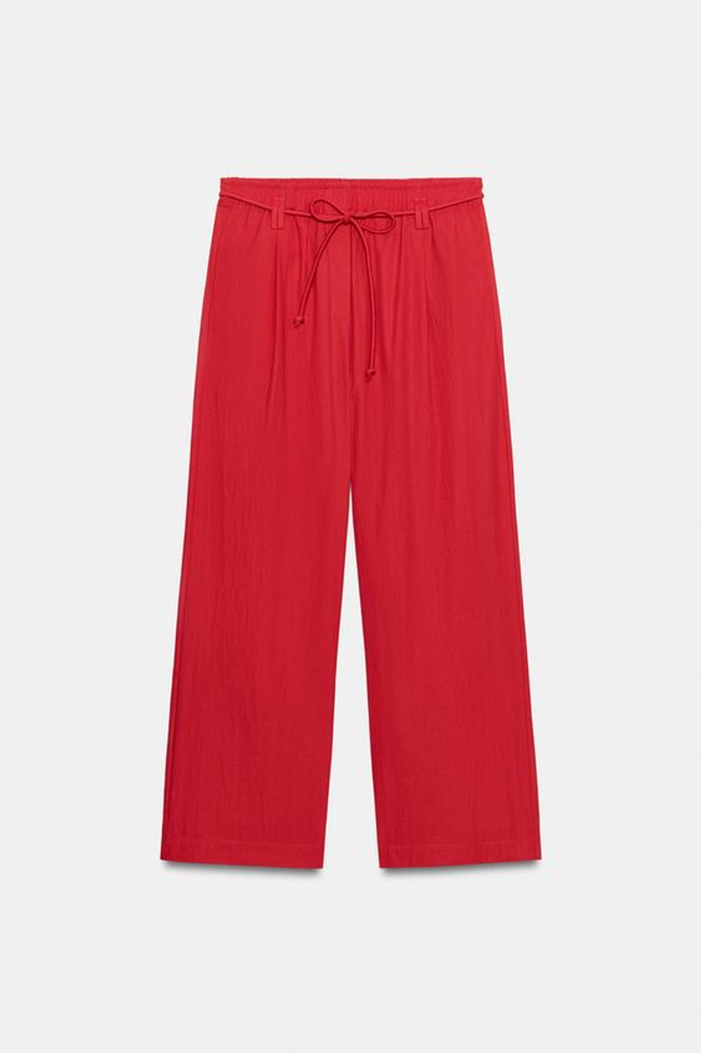 ZARA БРЮКИ ИЗ ПОПЛИНА — ZW COLLECTION, КРАСНЫЙ