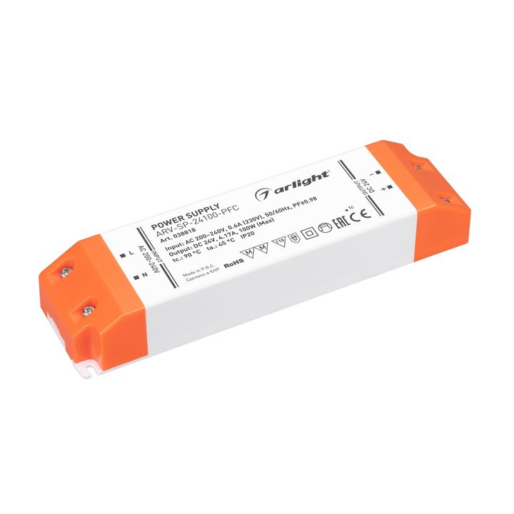 Блок питания Arlight ARV-SP-24100-PFC 24V 100W IP20 4,17A 038818