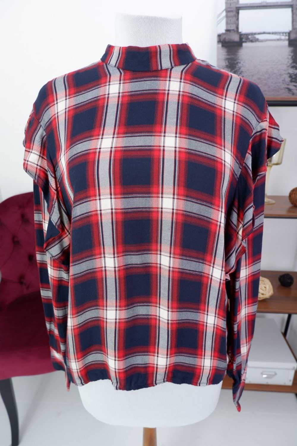 Блузка Bershka в клетку 48 размер