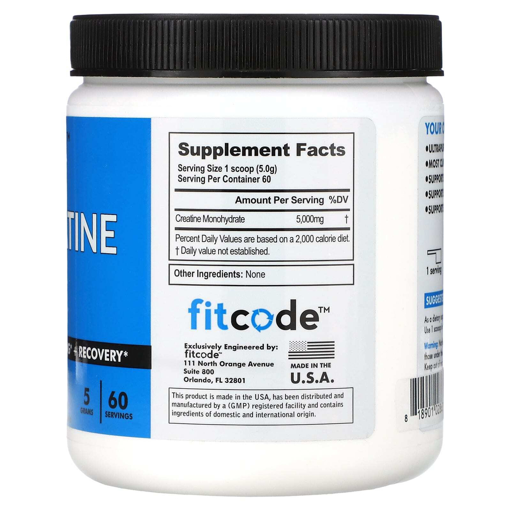 fitcode, Креатин, без добавок, 300 г (10,6 унции)