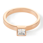Кольцо Coeur de Lion Crystal-Rose gold 18 мм 0501/40-1822 56 цвет прозрачный, золотой