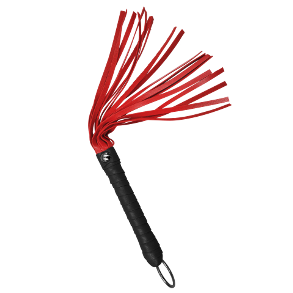 Плетка красная, ручка черная (30 см.)