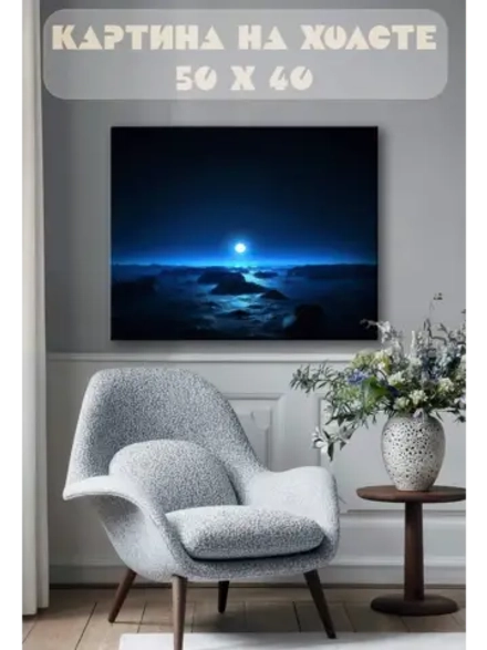Картина на стену 40 X 50 Ночное море