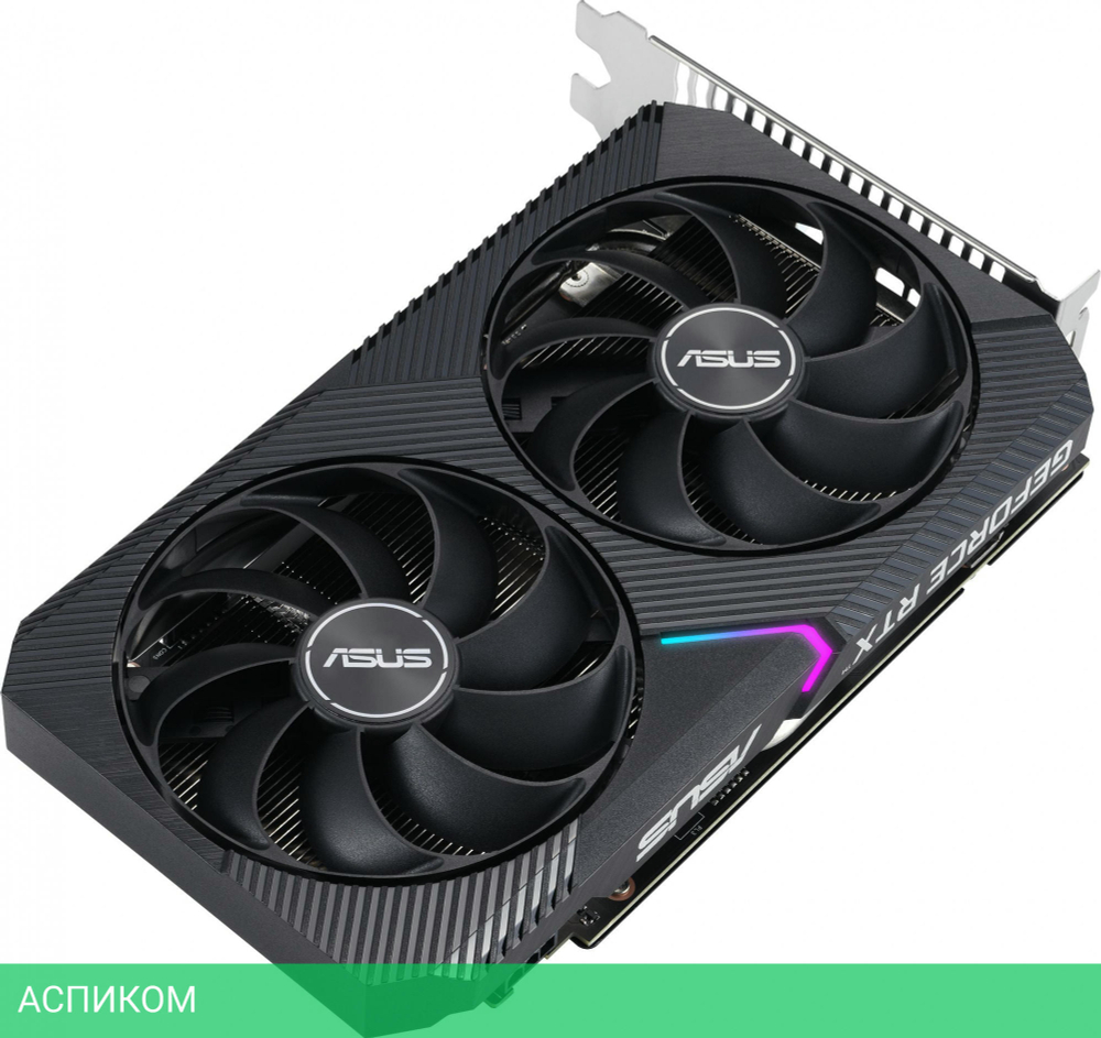 Видеокарта ASUS Dual GeForce RTX 3050 V2 OC Edition 8GB GDDR6 (DUAL-RTX3050-O8G-V2)