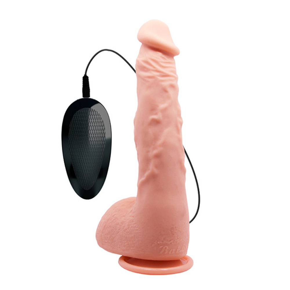 Телесный вибратор-реалистик с пультом 24см Baile Bonny BW-008041ZSY