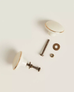 ZARA HOME ДВЕРНАЯ РУЧКА С ЗОЛОТОЙ КАЙМОЙ (НАБОР ИЗ 2 ШТ.)