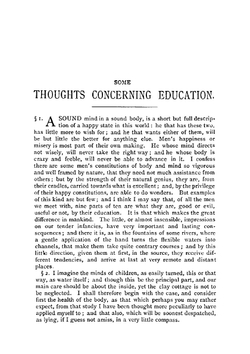 Some thoughts concerning education, and Consequences of the lowering of interest and raising the value of money | John Locke